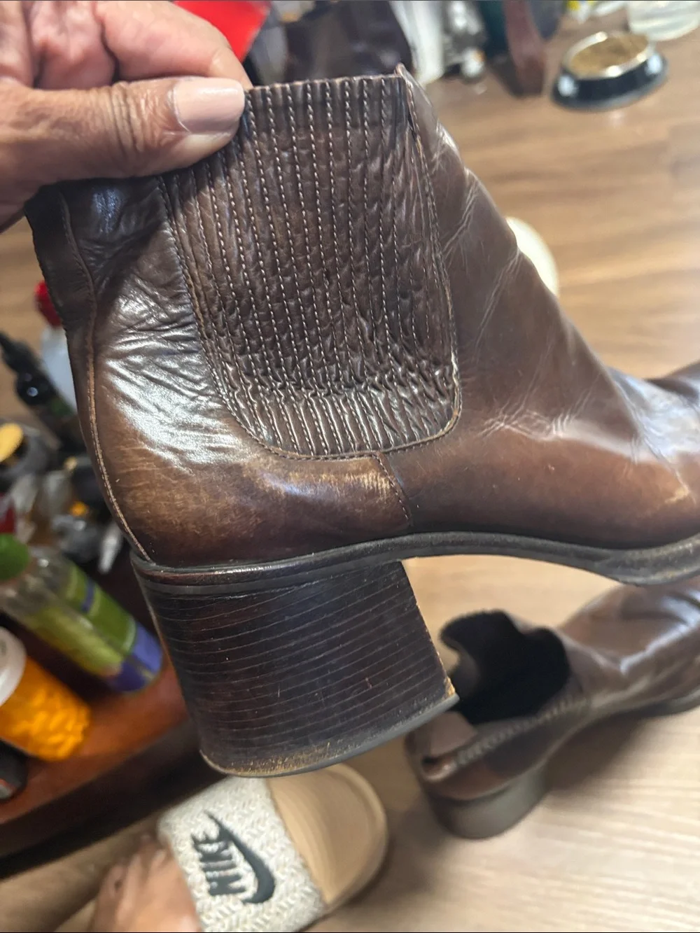 Cole Haan Brown Leather Chelsea Booties